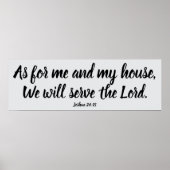 ヨシュア24:15わたしのために…主の台本に仕える ポスター (正面)