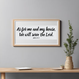 ヨシュア24:15わたしのために…主の台本に仕える ポスター