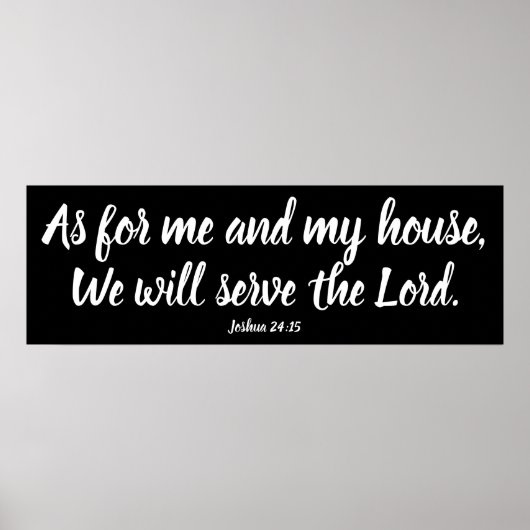 ヨシュア24:15わたしのために…主の台本に仕える ポスター (正面)