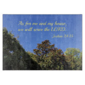 ヨシュア24:15わたしの家と私の家とについては、わたしたちは仕える カッティングボード (正面)