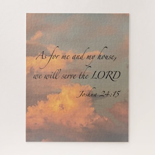 ヨシュア24:15わたしはと…ジグソーパズル ジグソーパズル (縦)