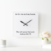 ヨシュア24:15時計 スクエア壁時計 (ホーム)