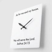 ヨシュア24:15時計 スクエア壁時計 (傾斜)