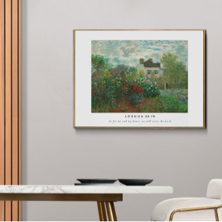 ヨシュア24:15聖書の詩のポスター ポスター