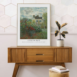 ヨシュア24:15聖書の詩のポスター ポスター