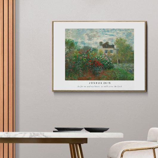 ヨシュア24:15聖書の詩のポスター ポスター