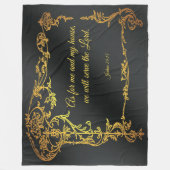 ヨシュア24:15 フリースブランケット (正面)