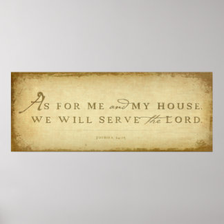 ヨシュア24:15 ポスター