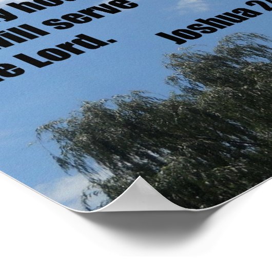 ヨシュア24:15 ポスター (角)