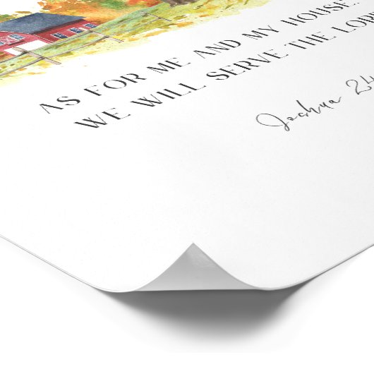 ヨシュア24:15 ポスター (角)