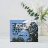 ヨシュア24:15 ポストカード (スタンド正面)