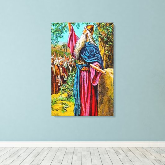 ヨシュア24:16-28イスラエルは神のキャンバスに仕えることを約束 キャンバスプリント (インサイチュ (ウッドフロア))