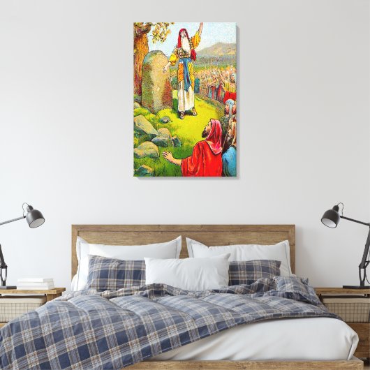 ヨシュア24:1-15ヨシュアの別れのキャンバス キャンバスプリント (インサイチュ (寝室))