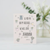 ヨシュア24:5我々はエホバに仕える ポストカード (スタンド正面)