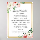 ヨシュア 1:9 洗礼の贈り物 ポスター (正面)