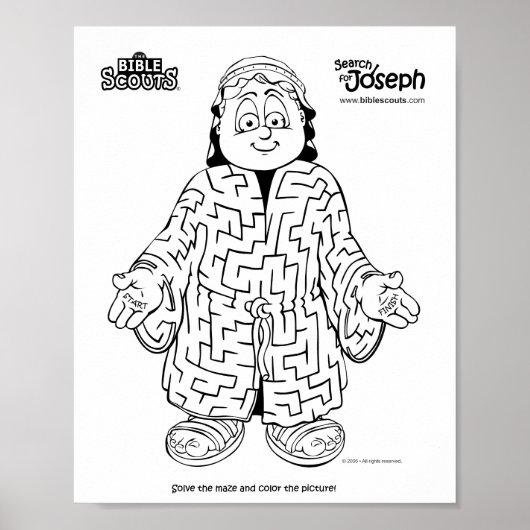 ヨセフのアクティビティ迷路を見つけよう ポスター (正面)