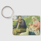 ヨセフの作業場とマリアと幼児イエス キーホルダー (裏面)