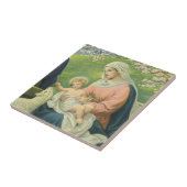 ヨセフの作業場とマリアと幼児イエス タイル (側面)