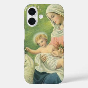 ヨセフの作業場とマリアと幼児イエス iPhone 16ケース