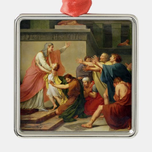 ヨセフは彼の兄弟によって確認しました メタルオーナメント (正面)