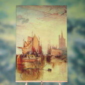 ヨセフ・ターナーによる荷物船の到着 アクリルサイン (ニュートラル)