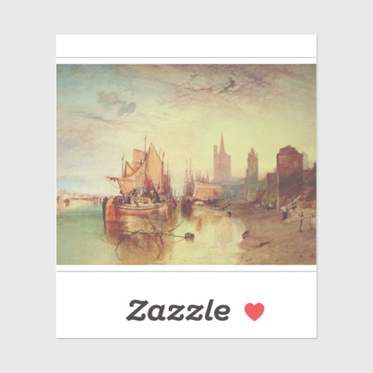 ヨセフ・ターナーによる荷物船の到着 シール (シート)