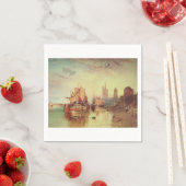 ヨセフ・ターナーによる荷物船の到着 スタンダードカクテルナプキン (インサイチュ)