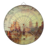 ヨセフ・ターナーによる荷物船の到着 ダーツボード (正面)