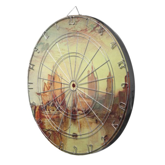 ヨセフ・ターナーによる荷物船の到着 ダーツボード (正面右)