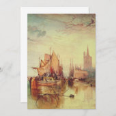 ヨセフ・ターナーによる荷物船の到着 招待状 (正面/裏面)