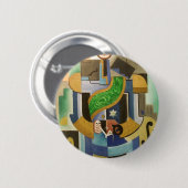 ヨセフ・チャペク（チェコ語、1887年～1945年） 缶バッジ (正面&裏面)