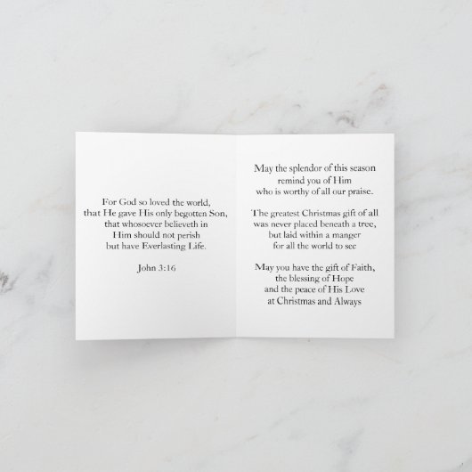 ヨセフ，マリア，ベビーイエス，バプテスト者ヨハネ シーズンカード (内部)