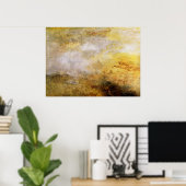 ヨセフ・マロード・ターナーによるイルカとストーミーシー ポスター (ホームオフィス)