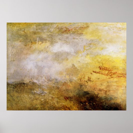 ヨセフ・マロード・ターナーによるイルカとストーミーシー ポスター (正面)