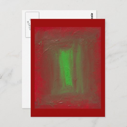 ヨセフAlbersの尊敬を緑化する赤 ポストカード (正面/裏面)