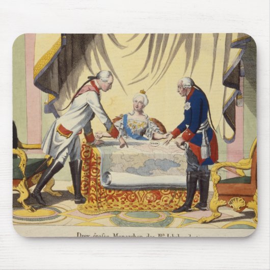 ヨセフII、Catherine The GreatおよびFrederick II マウスパッド (正面)