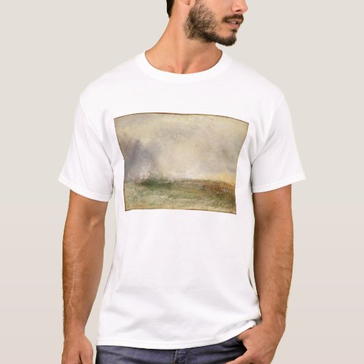 ヨセフMallordウィリアムターナー|の嵐の海の侵入 Tシャツ (正面)