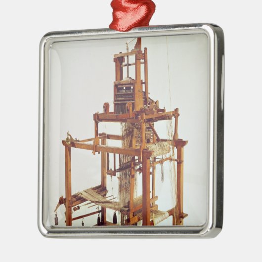 ヨセフMarieのジャカードによって設計されている織機 メタルオーナメント (左)