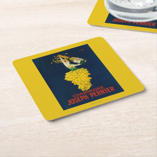 ヨセフPerrierシャンペンの昇進ポスター スクエアペーパーコースター (アングル)