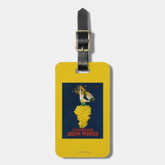 ヨセフPerrierシャンペンの昇進ポスター ラゲッジタグ (正面縦)