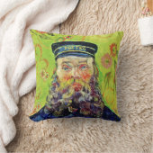 ヨセフRoulinフィンセント・ファン・ゴッホポートレートの郵便集配人 クッション (ブランケット)