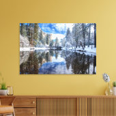 ヨセミテでの冬の反射 キャンバスプリント (インサイチュ (リビング))