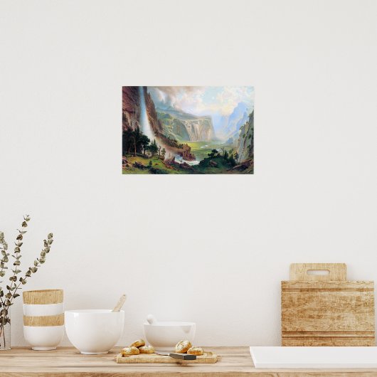 ヨセミテのアルバートビエルシュタットハーフドーム ポスター (キッチン)