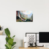 ヨセミテのアルバートビエルシュタットハーフドーム ポスター (ホームオフィス)