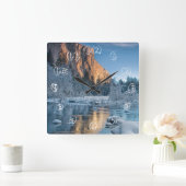 ヨセミテのゲート スクエア壁時計 (ホーム)