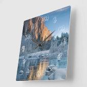 ヨセミテのゲート スクエア壁時計 (傾斜)