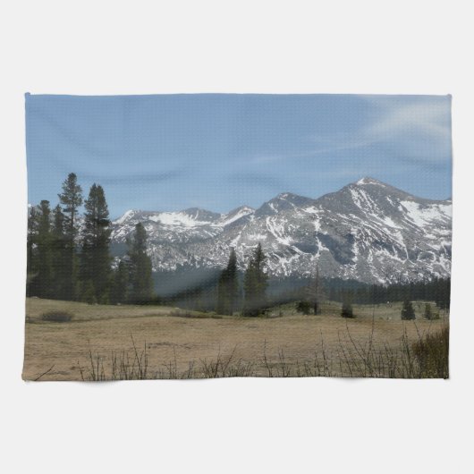 ヨセミテのシエラネバダ山脈 キッチンタオル (横)