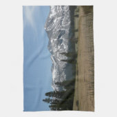 ヨセミテのシエラネバダ山脈 キッチンタオル (縦)