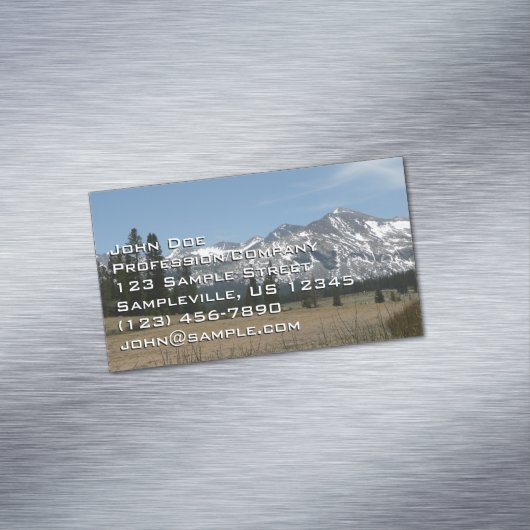 ヨセミテのシエラネバダ山脈 マグネット名刺 (インサイチュ)