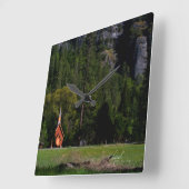 ヨセミテのチャペル スクエア壁時計 (傾斜)